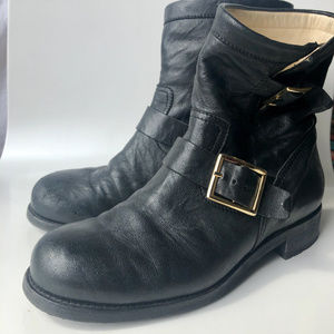Jimmy Choo Youth leather ankle boots - Black
